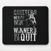 Quitts nie gewinnen mit Tiger Black Mouse Pad Mousepad (Vorne)