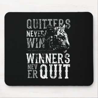 Quitts nie gewinnen mit Tiger Black Mouse Pad Mousepad