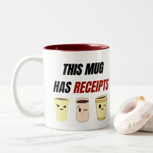 Quittung Tasse - Funny Coffee Gift (Mit Donut)