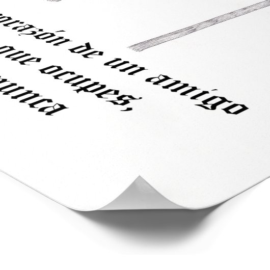 Quixote über Freundschaft Poster (Ecke)