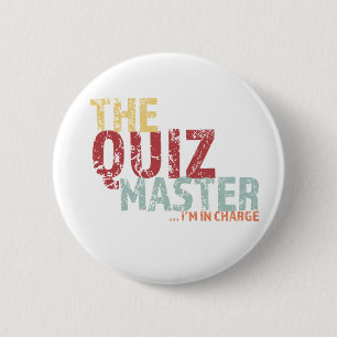 Quiz Master T - Shirt Button