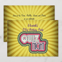 Quiz Night BirthdayTrivia Party Gelber Sonnenbrand