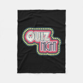 Quiz Night Trivia Party auf Schwarz Fleecedecke (Vorderseite)