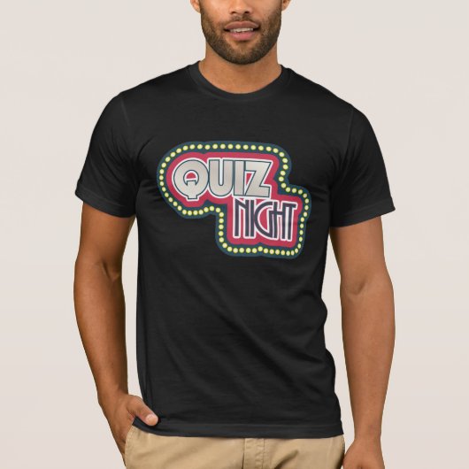 Quiz Night Trivia Party Bright Lights T-Shirt (Vorderseite)