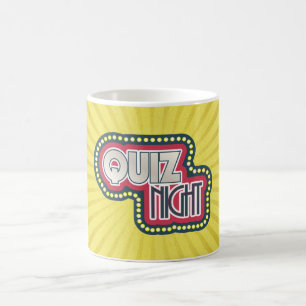 Quiz Night Trivia Party Gelber Sonnenbrand Kaffeetasse