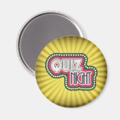 Quiz Night Trivia Party Gelber Sonnenbrand Magnet (Vorderseite/Rückseite)