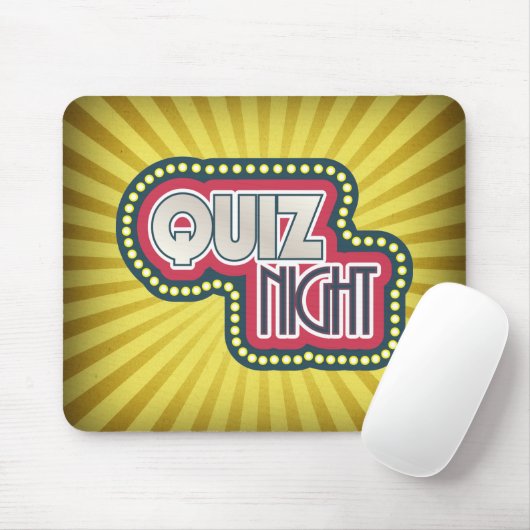 Quiz Night Trivia Party Gelber Sonnenbrand Mousepad (Mit Mouse)