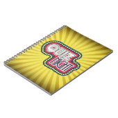 Quiz Night Trivia Party Gelber Sonnenbrand Notizblock (Linke Seite)