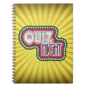 Quiz Night Trivia Party Gelber Sonnenbrand Notizblock (Vorderseite)