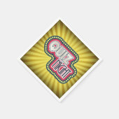Quiz Night Trivia Party Gelber Sonnenbrand Serviette (Ecke)