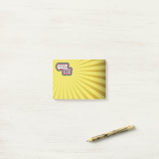 Quiz Night Trivia Party Post-it Klebezettel (Auf Schreibtisch)