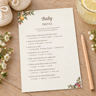 Quiz zu lokalen Kinderreimen für Baby-Shower