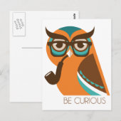 Quizik Owl Postkarte (Vorne/Hinten)