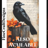 Quizzical Crow, Autumnal Herbstlaub BQ6 Dekoupage Seidenpapier