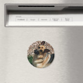 Quizzical German Shepherd Magnet (In Situ (Geschirrspüler))