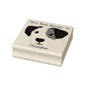 Quizzical Happy Dog Dieses Buch gehört Gummistempel (Stempel)