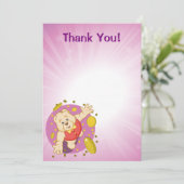 Quizzy Bär Dankeskarte (Stehend Vorderseite)