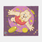 Quizzy Bär Fleecedecke (Vorderseite (Horizontal))