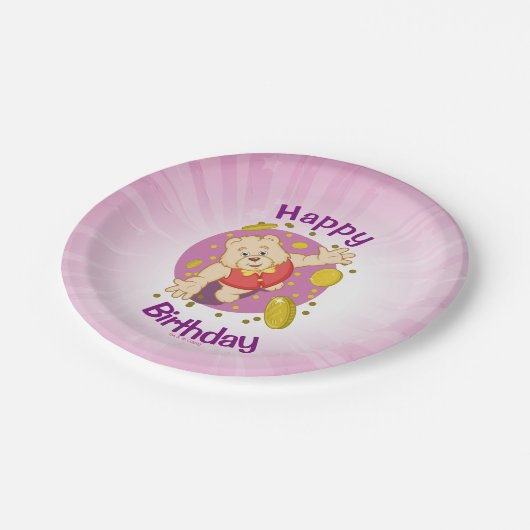 Quizzy Bär Pappteller (Schrägansicht)