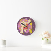 Quizzy Bear Runde Wanduhr (Zuhause)