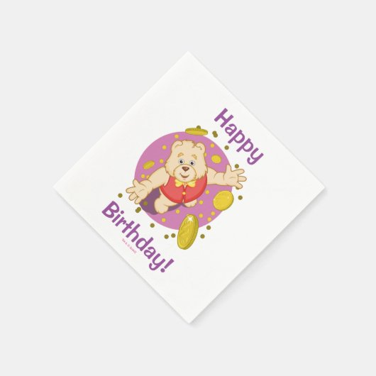 Quizzy Bear Serviette (Ecke)