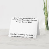 "QUO VADIS" - DAMPF-MOTOR KARTE (Rückseite)