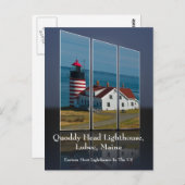 Quoddy Head Lighthouse Cutout Postkarte (Vorne/Hinten)