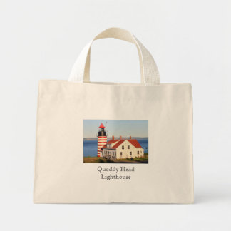 Quoddy Head Lighthouse Maine Mini Stoffbeutel