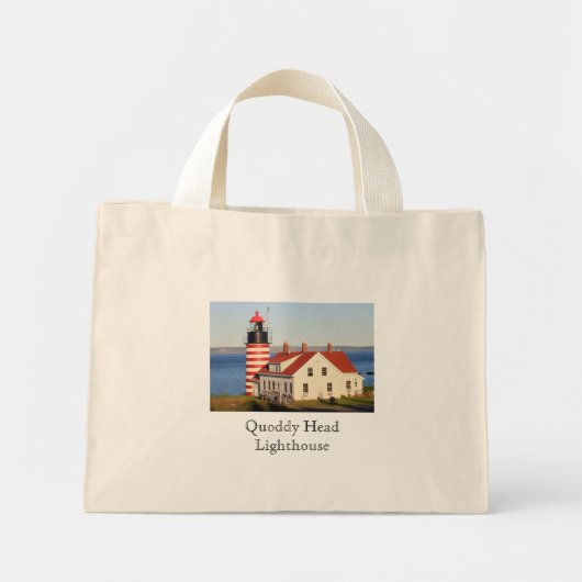 Quoddy Head Lighthouse Maine Mini Stoffbeutel (Vorne)
