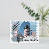 Quoddy Head Lighthouse ver2 Postkarte (Stehend Vorderseite)