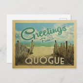 Quogue Postcard Beach Vintage Postkarte (Vorne/Hinten)