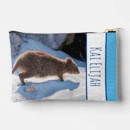Quokka am Strand Australien Blue Boys Personal Zubehörtasche