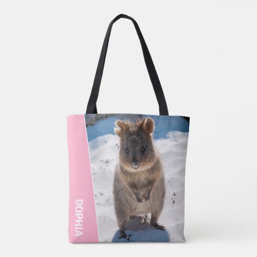 Quokka Australia Cute Animal on the Beach Photo Tasche (Rückseite)