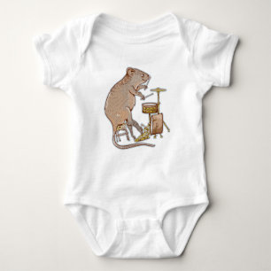 Quokka Australian Animal Drummer Baby Strampler