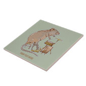 Quokka Australian Animal Drummer Fliese (Seite)