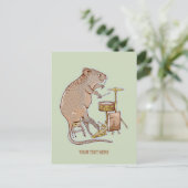 Quokka Australian Animal Drummer Postkarte (Stehend Vorderseite)