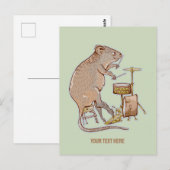 Quokka Australian Animal Drummer Postkarte (Vorne/Hinten)