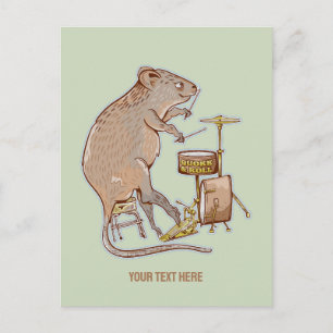 Quokka Australian Animal Drummer Postkarte