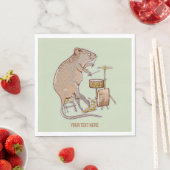 Quokka Australian Animal Drummer Serviette (Beispiel)