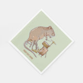 Quokka Australian Animal Drummer Serviette (Ecke)