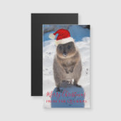 Quokka Australien Frohe Weihnachten Magnetkarte (Vorne/Hinten)