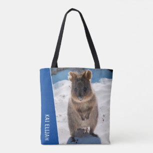 Quokka Australien Süßes Tier am Strand Foto Tasche