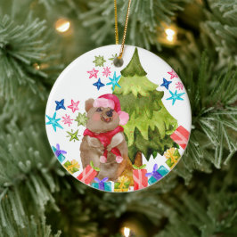 Quokka Christmas Keramik Ornament