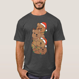 Quokka Christmasree Weihnachtsanimals Quokkas Pomm T-Shirt