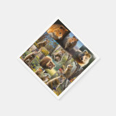 "Quokka Chronicles: Eine herzerwärmende FotoCollag Serviette (Ecke)