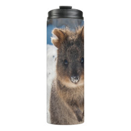 Quokka - Cute Animal on the Beach Australia Blue Thermosbecher