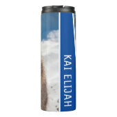 Quokka - Cute Animal on the Beach Australia Blue Thermosbecher (Rückseite)