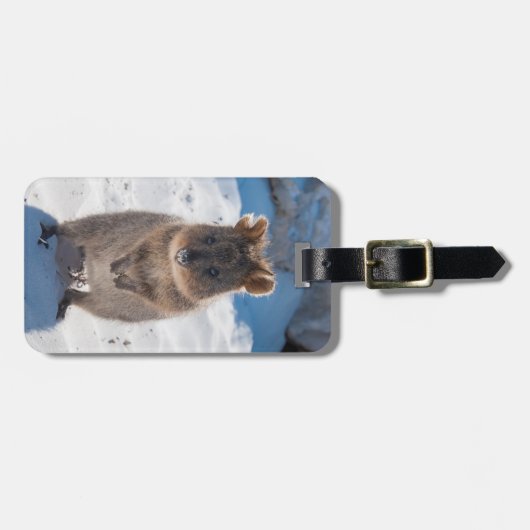 Quokka: Das glücklichste Tier auf dem Planeten! Gepäckanhänger (Vorderseite horizontal)