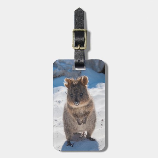 Quokka: Das glücklichste Tier auf dem Planeten! Gepäckanhänger (Vorderseite vertikal)