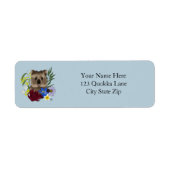 Quokka Glücklich Australien Floral Blau (Vorne)